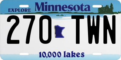 MN license plate 270TWN