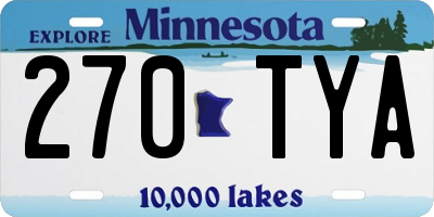 MN license plate 270TYA