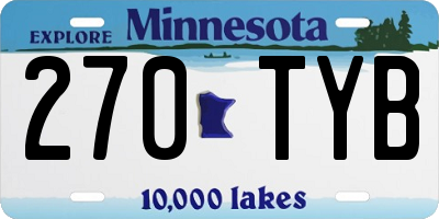 MN license plate 270TYB