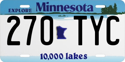 MN license plate 270TYC