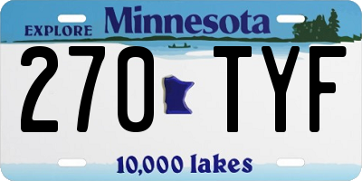 MN license plate 270TYF