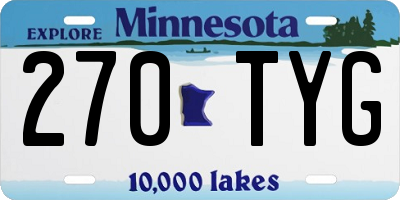 MN license plate 270TYG