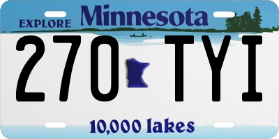 MN license plate 270TYI