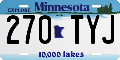 MN license plate 270TYJ