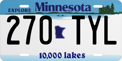 MN license plate 270TYL