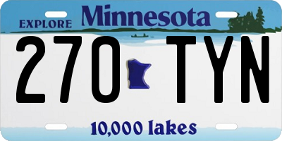 MN license plate 270TYN