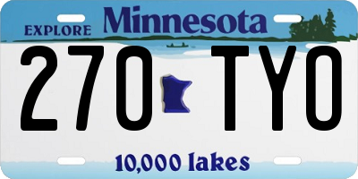 MN license plate 270TYO