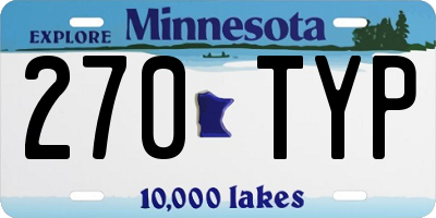 MN license plate 270TYP