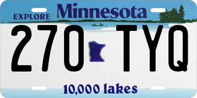 MN license plate 270TYQ