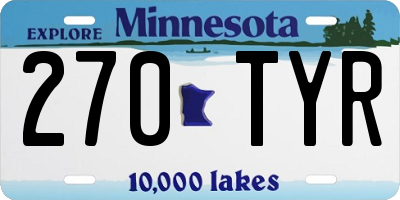 MN license plate 270TYR