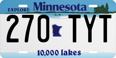 MN license plate 270TYT