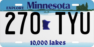 MN license plate 270TYU