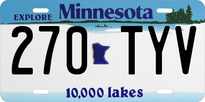 MN license plate 270TYV