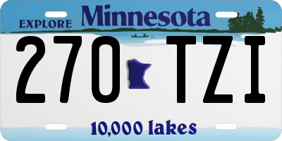MN license plate 270TZI
