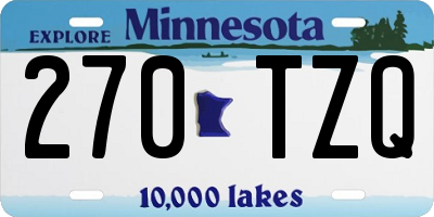 MN license plate 270TZQ