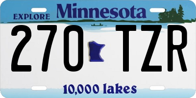MN license plate 270TZR