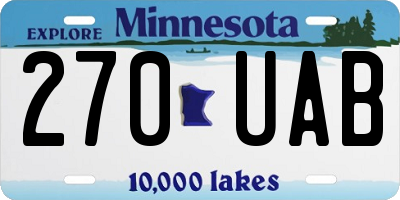MN license plate 270UAB
