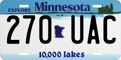 MN license plate 270UAC