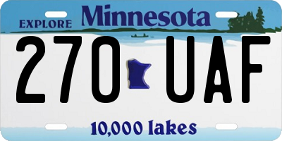 MN license plate 270UAF