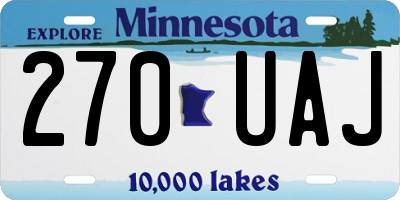 MN license plate 270UAJ