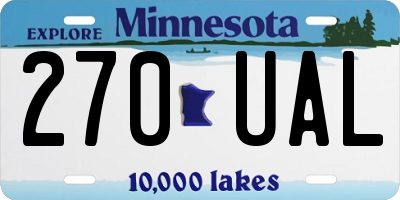 MN license plate 270UAL