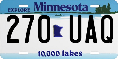 MN license plate 270UAQ