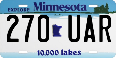 MN license plate 270UAR