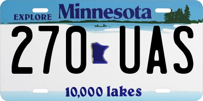 MN license plate 270UAS