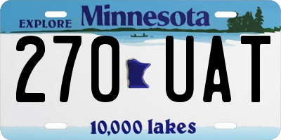 MN license plate 270UAT