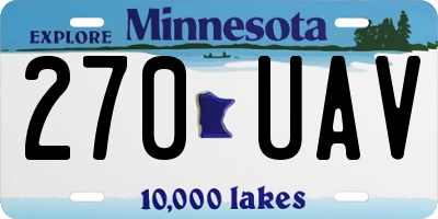 MN license plate 270UAV