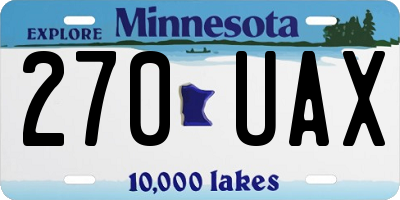MN license plate 270UAX