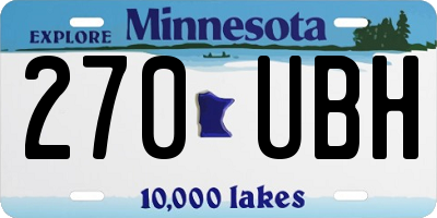 MN license plate 270UBH