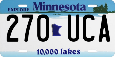 MN license plate 270UCA