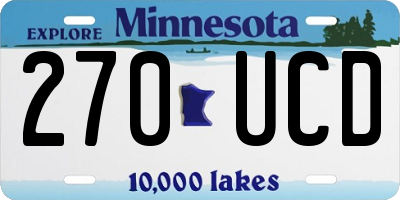 MN license plate 270UCD
