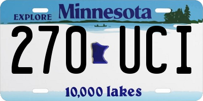 MN license plate 270UCI