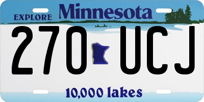 MN license plate 270UCJ