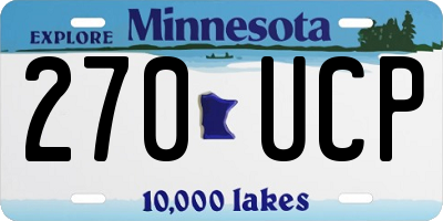 MN license plate 270UCP