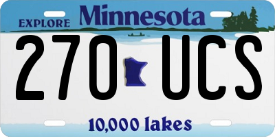 MN license plate 270UCS