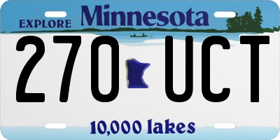 MN license plate 270UCT