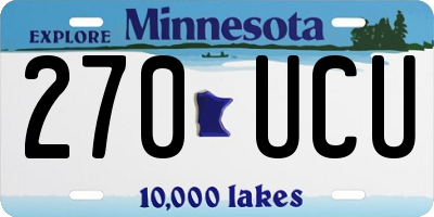 MN license plate 270UCU