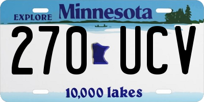 MN license plate 270UCV
