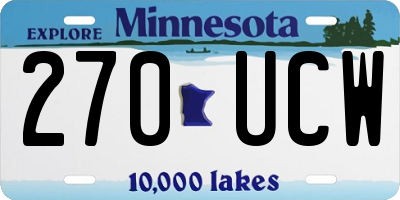 MN license plate 270UCW