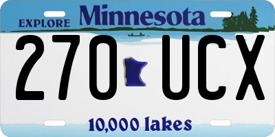 MN license plate 270UCX