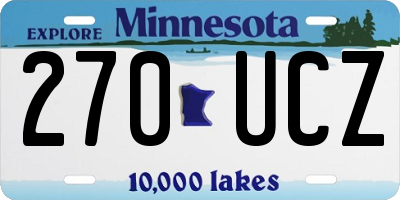 MN license plate 270UCZ