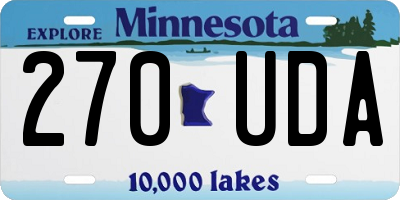 MN license plate 270UDA