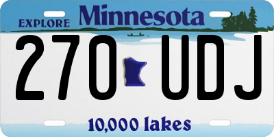 MN license plate 270UDJ