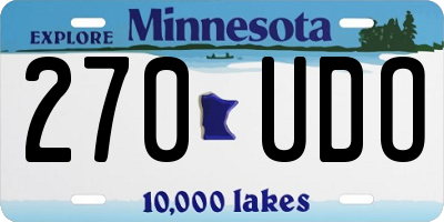 MN license plate 270UDO