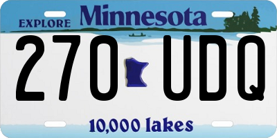 MN license plate 270UDQ