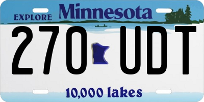 MN license plate 270UDT