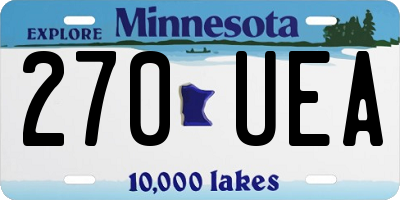 MN license plate 270UEA